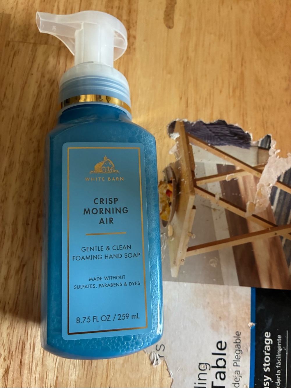 White Barn Blue Foaming Hand Soap Bottle
